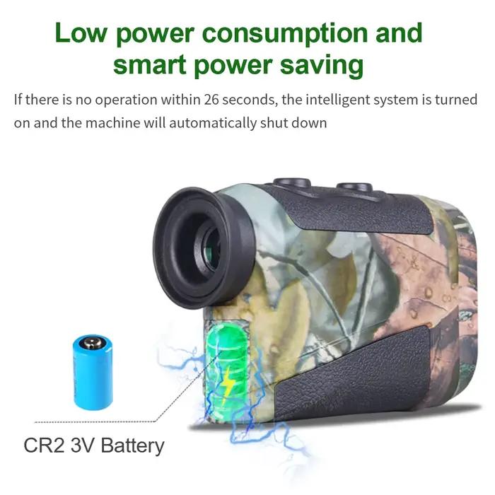 Télémètre laser de chasse REVASRI avec télescope à grossissement 8X, mesure de distance/angle/vitesse/scan, avec batterie CR