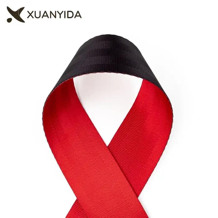 Ruban de ceinture de sécurité de voiture rouge et noir
