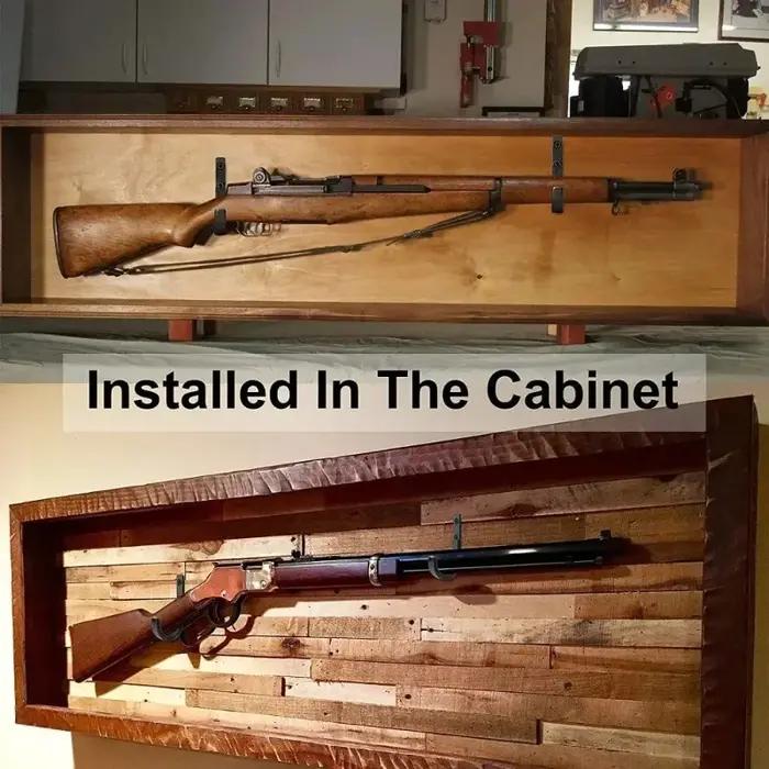 Support de rangement mural pour pistolet, crochets robustes pour fusil et fusil de chasse avec rembourrage souple pour un rangement sécurisé d'arc au tir à l'arc comme bien