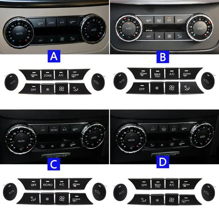 Bouton de commande de climatisation pour Mercedes Benz, tableau de bord, volume, AC, chauffage, couv