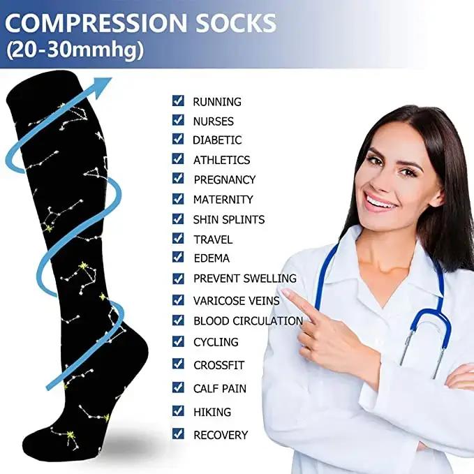 Chaussettes de compression médicale 20-30mmHg pour chasse et randonnée - Confort optimal homme femme