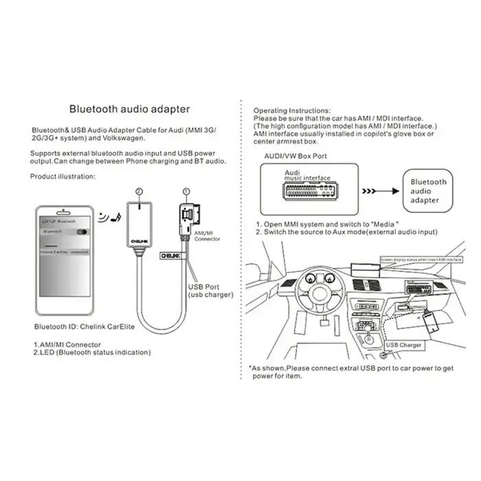 Adaptateur audio AUX sans fil, Bluetooth 5.0, AMI, MMI, MDI, 2G, 3G, 3G, Radio, Nouveau