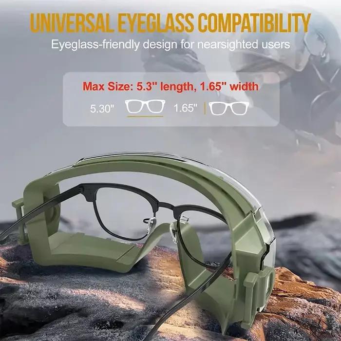 Lunettes tactiques OneTigris sur lunettes - Protection anti-buée interchangeable chasse outdoor