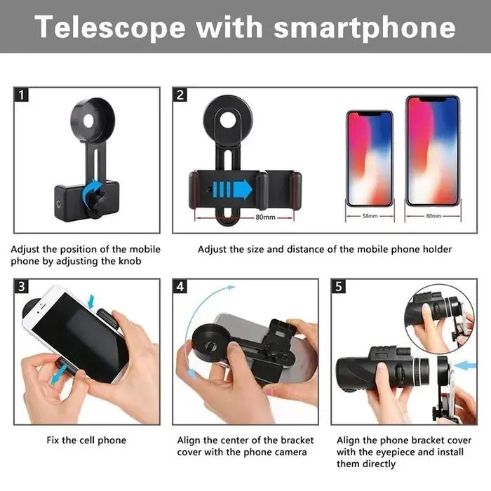 Télescope Monoculaire Puissant 80x100 HD ZOOM Longue Portée pour Chasse Sports Extérieur Camping Voyage