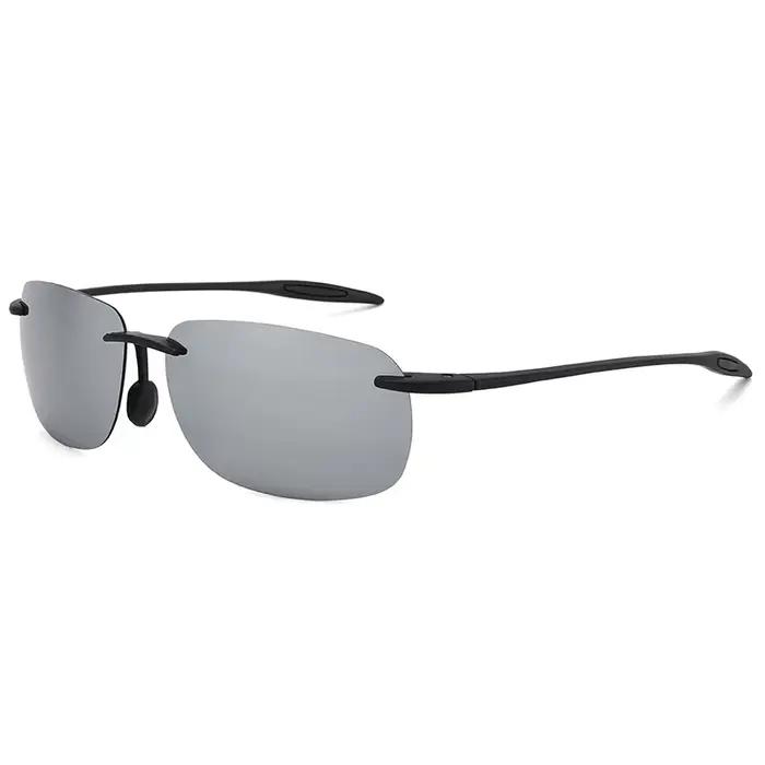 Lunettes de soleil ultralégères TR90 sans cadre pour homme et femme pour activités extérieures et pêche