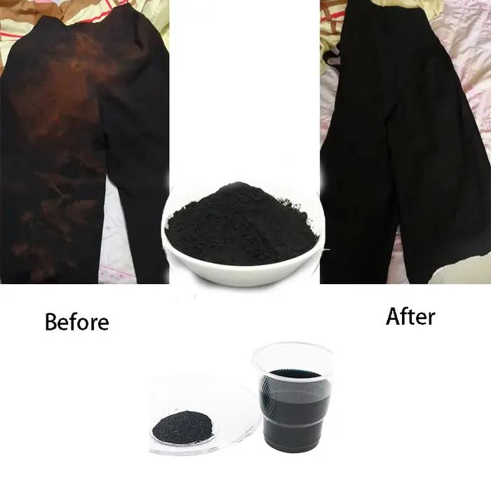 Agent de coloration reconditionné pour vêtements noir sur coton, lin, jeans, toile, modal, viscose pour donner une seconde vie à vos vêtements occasions spéciales