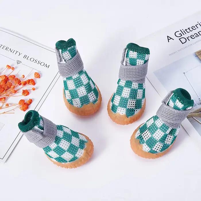 Chaussures pour animaux de compagnie chaussons pour chiots pour petits chiens chaussée chaude été respirant bottes