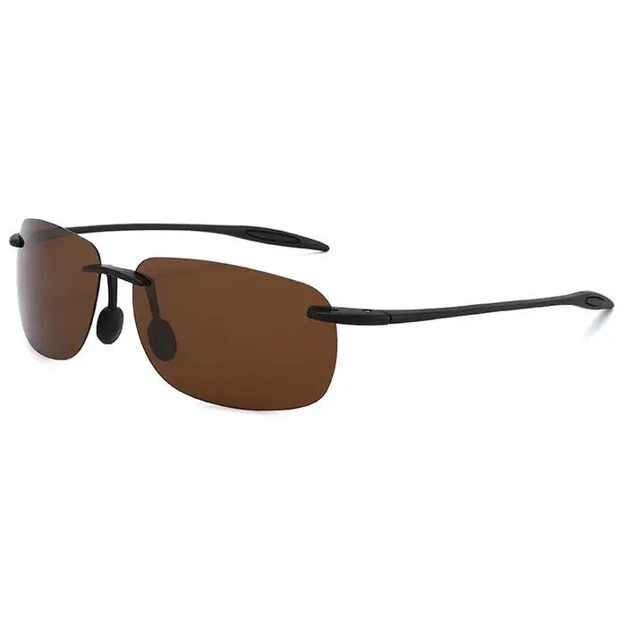 Lunettes de soleil ultralégères TR90 sans cadre pour homme et femme pour activités extérieures et pêche