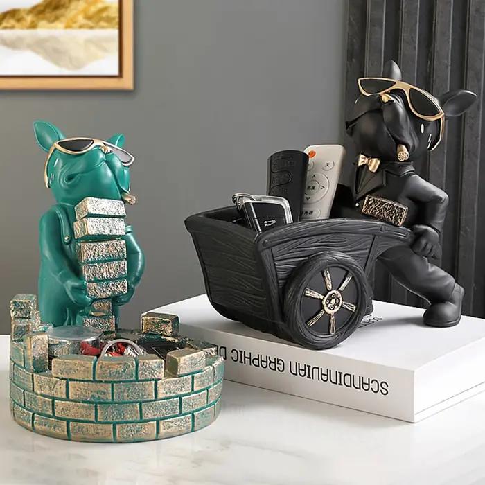 Boîte de rangement de Statue de chien