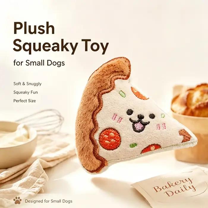 Jouets en peluche pour chiens en forme de nourriture avec couineur