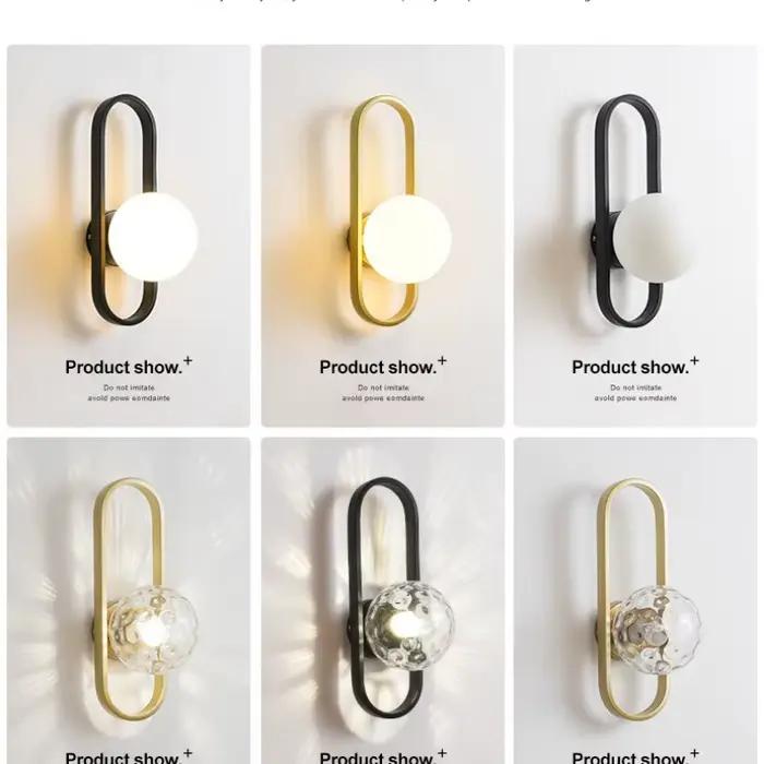 Moderne minimaliste mur LED lampes chambre chevet LED E27 applique murale escalier salon fond mur ve