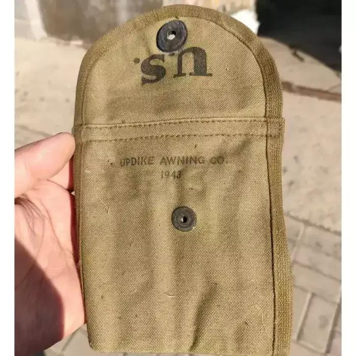 Pochette en toile Hi-Q1943 pour magazines de carabine M1/M2 souvenir de la Seconde Guerre mondiale pour collectionneurs et amoureux de l'histoire