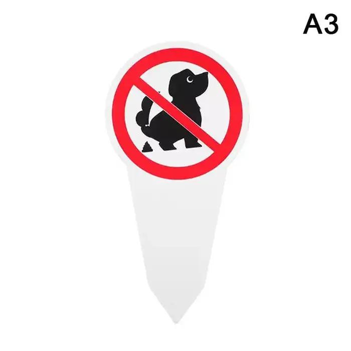 Panneau en plastique « Pas de crottes de chien » – Avertissement de proscution des excréments