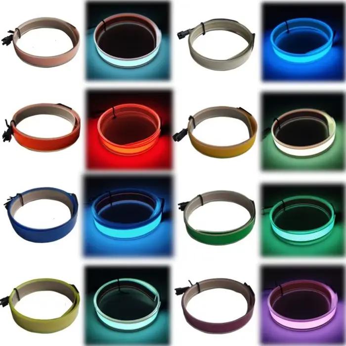 Bande lumineuse LED EL 1x100cm, pour bricolage, néon Flexible, corde lumineuse, décoration de fête,