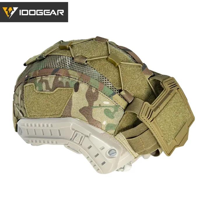 Housse de casque tactique IDOGEAR avec poche batterie NVG pour chasse maritime 3812