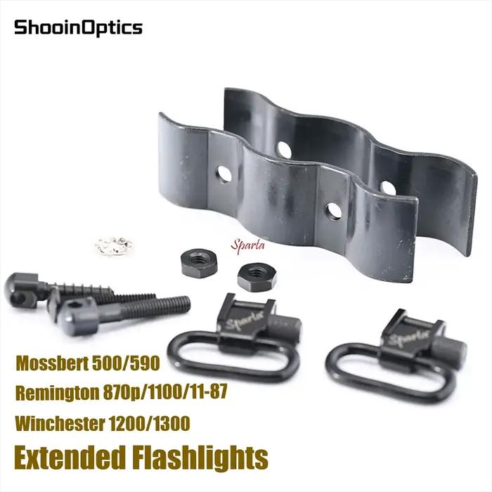 Sangle de fusil Sparta avec support pour lampe torche et laser, extension pivotante de 1 pouce, sang