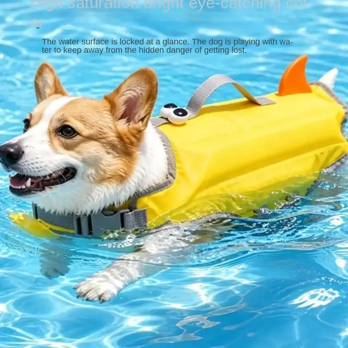 Gilet de sauvetage pour chien à haute flottabilité avec poignée