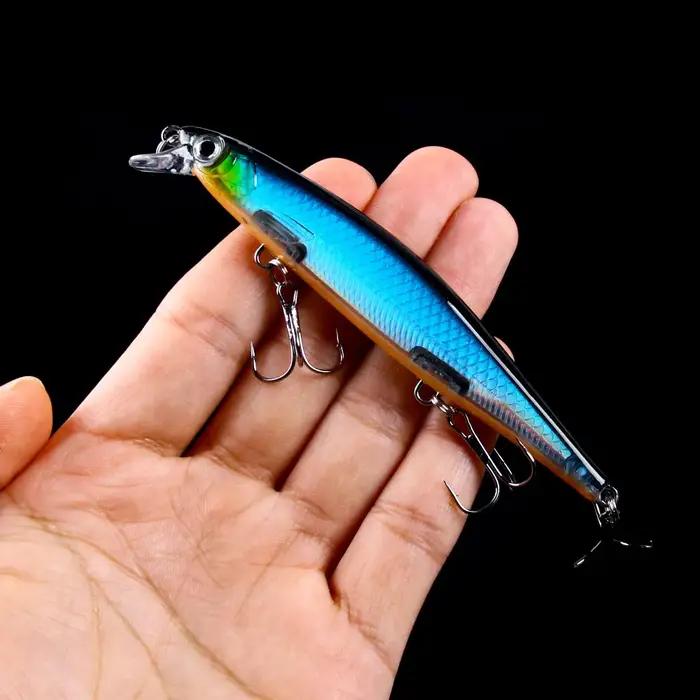 1pc méné pêche à la traîne leurre Laser dur appât artificiel yeux 3D 11 cm 13g Wobblers bar brochet
