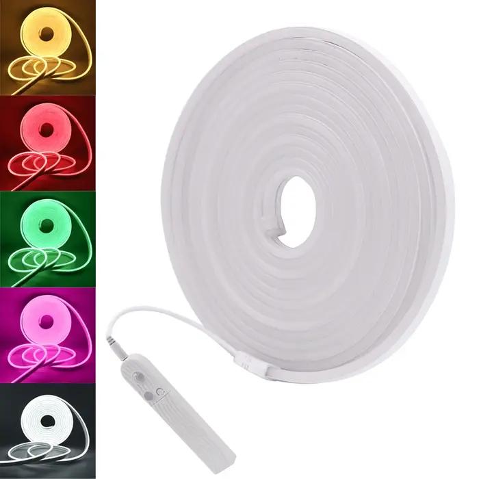 Alimenté par batterie LED néon DC5V USB bande néon corde lampe 2835 120Led/m PIR capteur de mouvemen