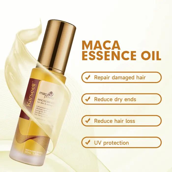 Karseell 1/2 pièces ensemble d'huile d'argan marocaine pour la guérison des cheveux pressé à froid h