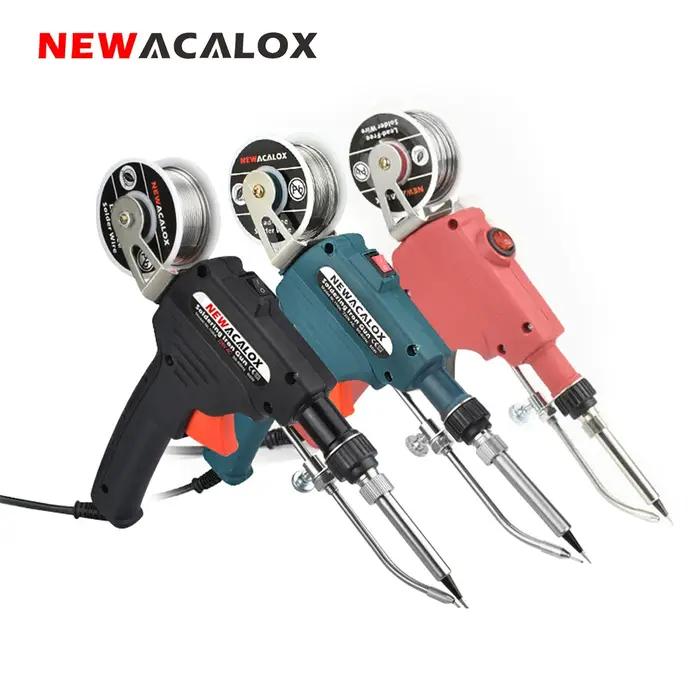 NEWACALOX 110 V/220 V 60 W envoyer automatiquement pistolet à étain fer à souder à main chaleur inte
