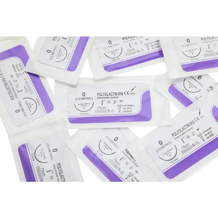 Fil de suture absorbable pour chien PGA 910 75CM
