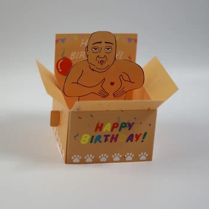 Carte d'anniversaire Pop-Up drôle joyeux anniversaire
