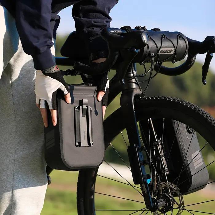 Rhinowalk vélo sac de fourche à dégagement rapide 2 pièces étanche 4L 6L vélo avant Pack montage Sco