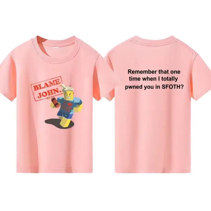 Blame John imprimé hauts pour adolescents T-shirt garçons filles été décontracté drôle mode col rond manches courtes enfants vêtements colorés