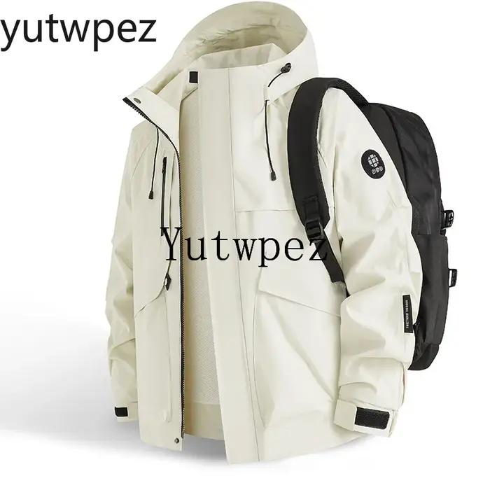 Veste imperméable pour hommes, coupe-vent à capuche pour randonnée en plein air, camping, softshell zippé, manteaux légers unisexes pour le printemps et l'automne