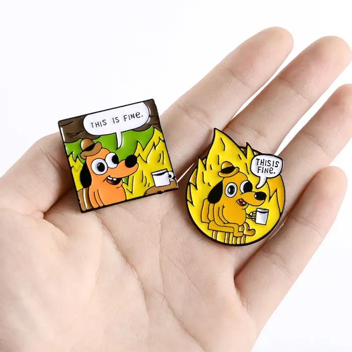 Broche en alliage de zinc forme chien dessin animé ou bande dessinée moderne unisexe pour homme femme occasions spéciales