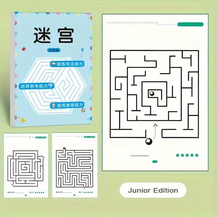Livre de Jeux de Labyrinthes Educatifs pour Enfants 3-6 Ans et Adolescents 6-12 Ans Activités de Concentration et Défis Intellectuels Occasions Spéciales