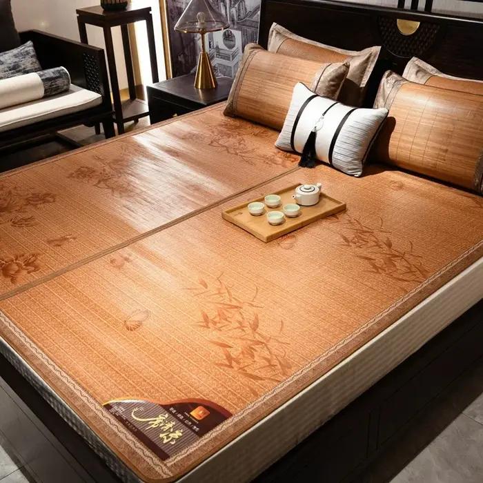 Excellent tapis pliant en bambou, matelas de paille pliable, pour l'été, dortoir d'étudiants, en soi