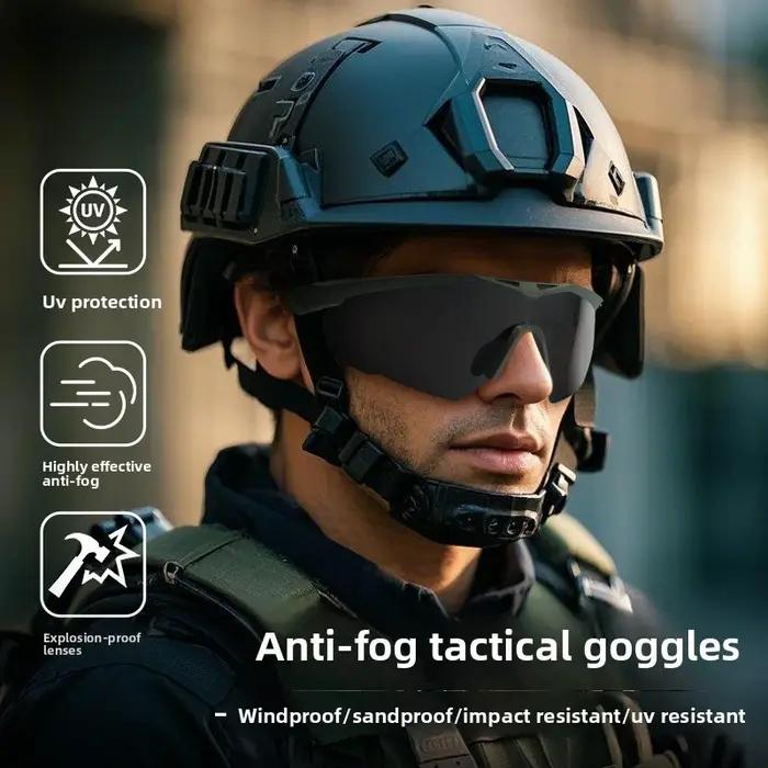 Lunettes tactiques anti-buée BF027 robustes et interchangeables lunettes de tir équitation soleil anti-explosion pour homme et femme