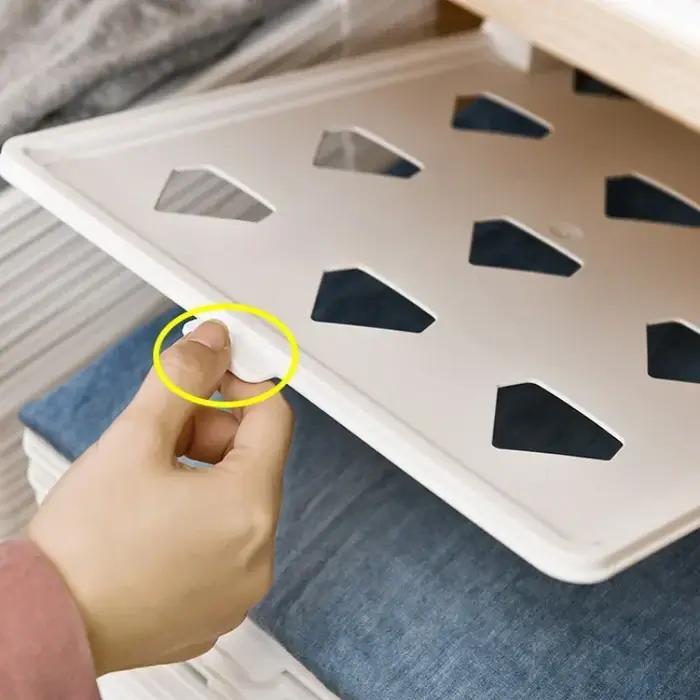 Tiroirs de rangement empilables pour vêtements pliants en plastique PP, rangement de chemises et t-shirts, organisation de garde-robe, rangement de vêtements pliants et pliantes, armoire, stockage et organisation de vêtements pliants