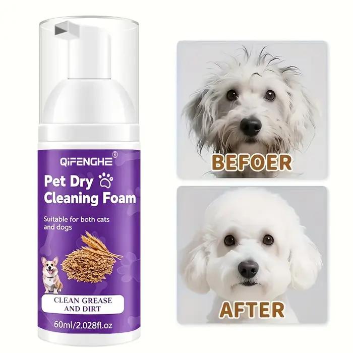Shampooing sec pour chiens et chats - Mousse sans eau