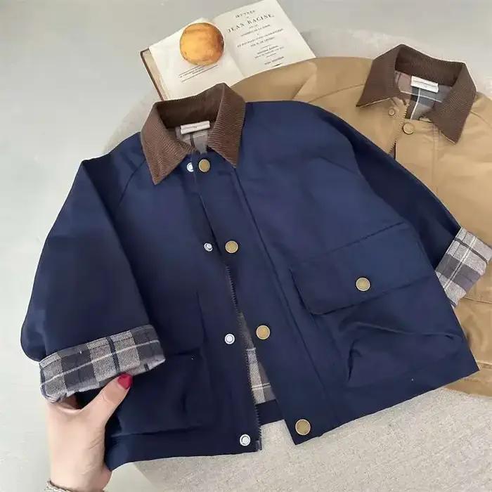 Mode bébé fille garçon Cargo Trench veste infantile enfant en bas âge