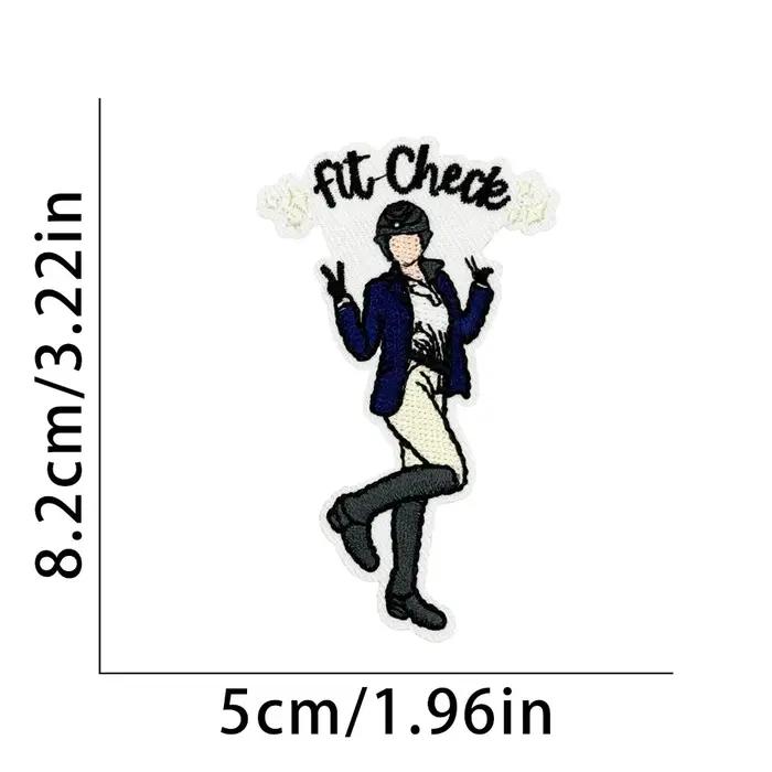 Patch brodé d'équitation pour T-shirt, sac à dos, décoration de vêtements, accessoires de réparation, applique, autocollant occassions spéciales DIY