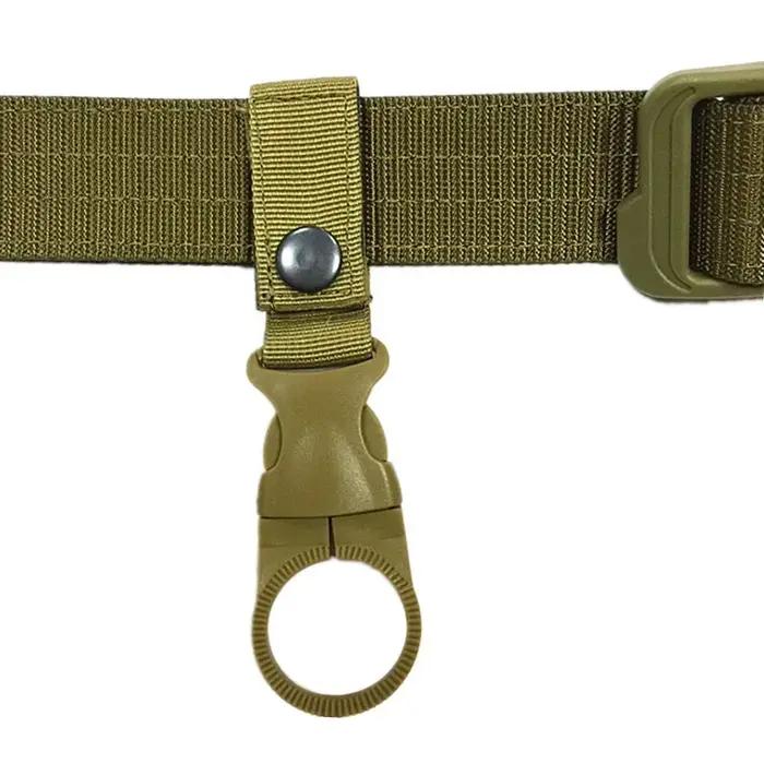 Mousqueton d'extérieur pour bouteille d'eau, sangle en nylon, ceinture d'escalade, cintre de sac à d