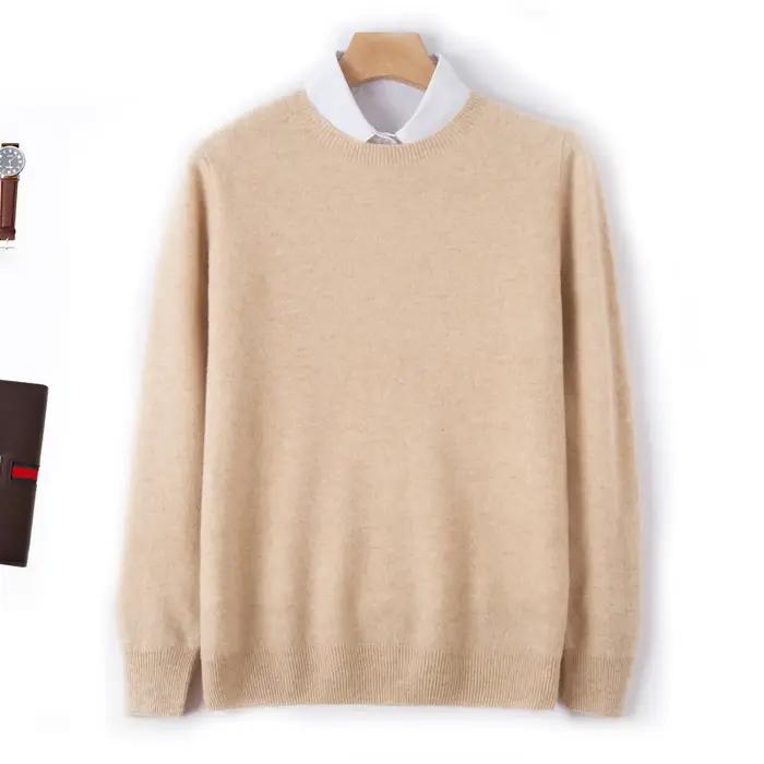 WinvyNee-Pulls en laine mérinos pour hommes, col rond, pulls décontractés à manches longues, tricots