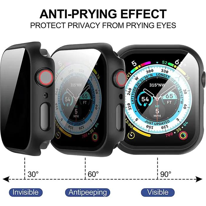 Verre trempé + coque pour Apple Watch 11 10 9 8 7 6 SE 5 - protection écran iWatch 44mm 40mm 41mm 45mm 49mm