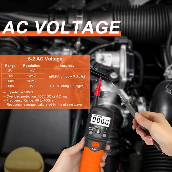 Multimètre portable de poche, mesure la résistance, la tension AC, la tension DC et les diodes, BT-3