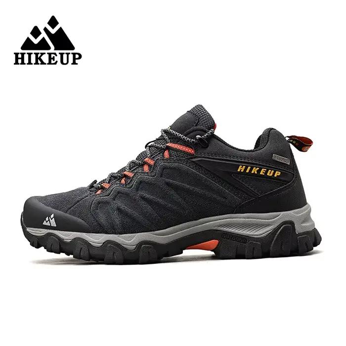 HIKEUP-Chaussures de Randonnée en Cuir Durables pour Homme, Baskets de dehors en Plein Air, de Trekk