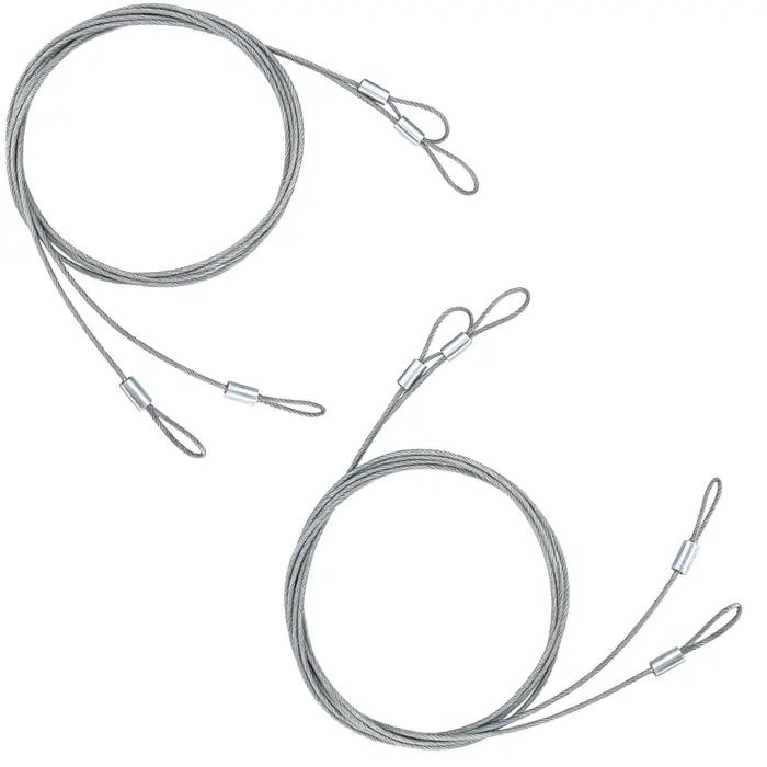 Câble de sécurité en acier inoxydable, câble de sécurité pour serrure à bagages, câble en acier Flexible, câble métallique de sécurité avec Double boucle