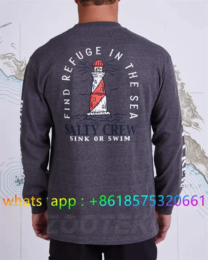 T-shirt de pêche à manches longues pour hommes
