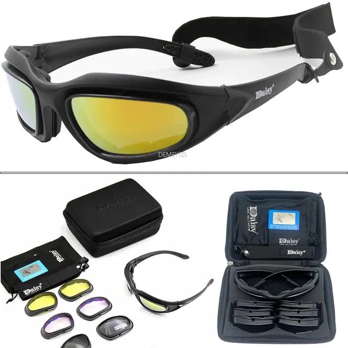 Lunettes de chasse Daisy polarisées tactiques - Protection UV400 pour désert et airsoft hommes