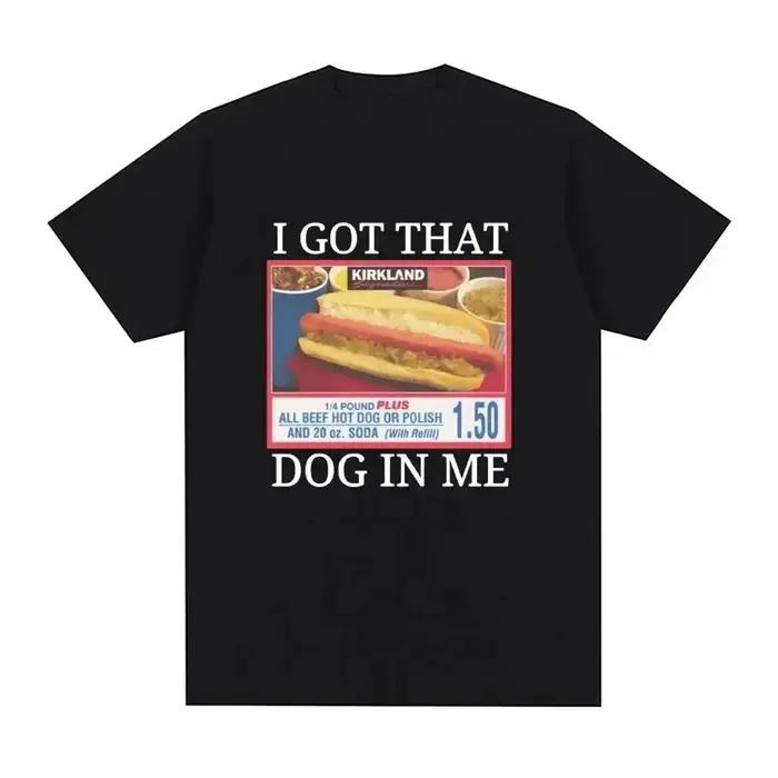 T-shirt graphique « I Got That Dog in Me » Costco, style vintage, manches courtes, pour hommes et fe