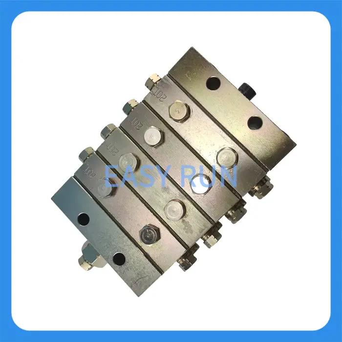 Distributeur de valve de distribution de graisse pour camion à pompe, 8 sorties, équipement robuste, valve de distribution de lubrification par huile sèche 20T