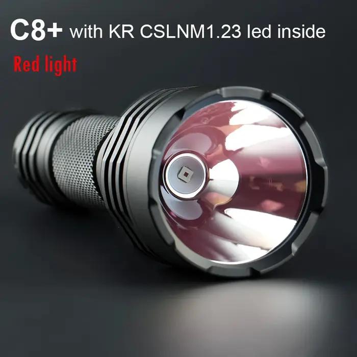 Convoi C8 Plus avec KR CSLNM1.23/ SST-20-DR lampe de poche à lumière rouge 18650 lampe de poche torc