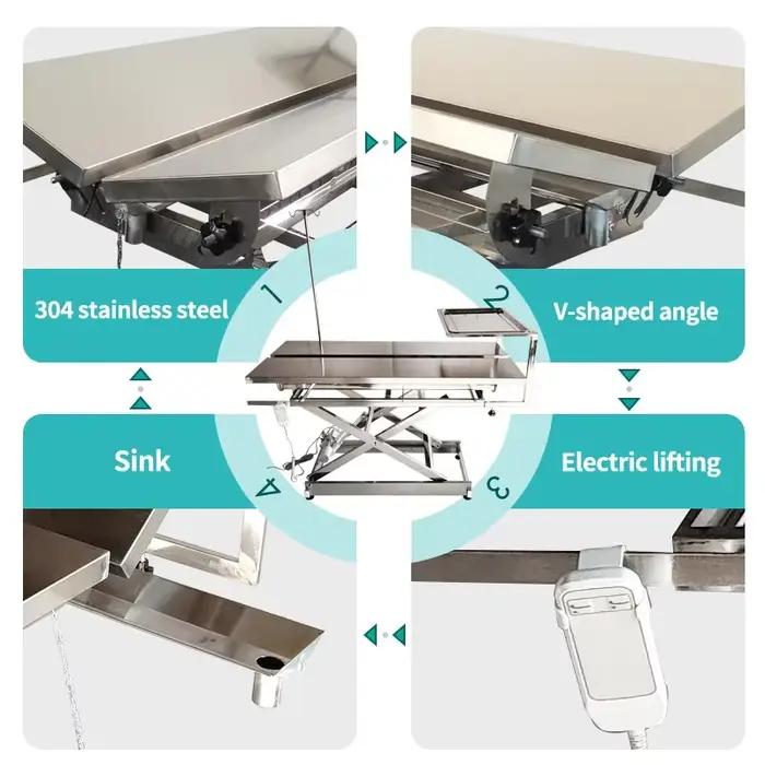 Table de chirurgie électrique vétérinaire, Table d'opération vétérinaire, Table de marié chirurgicale pour chien et chat